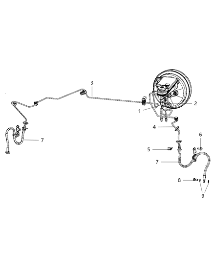 2007 Chrysler Sebring Lines & Hoses Front Diagram 2 - Thumbnail