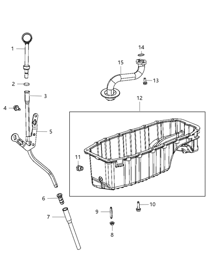 2012 Dodge Dart Indicator Engine Oil Level Diagram for 4892918AB