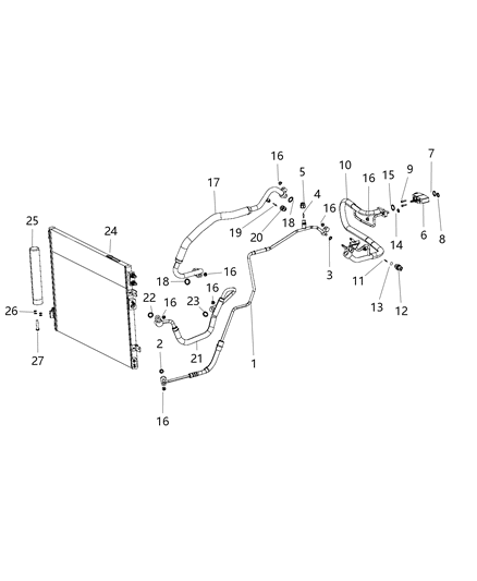 2020 Dodge Charger Suction Hose Diagram for 68382278AC