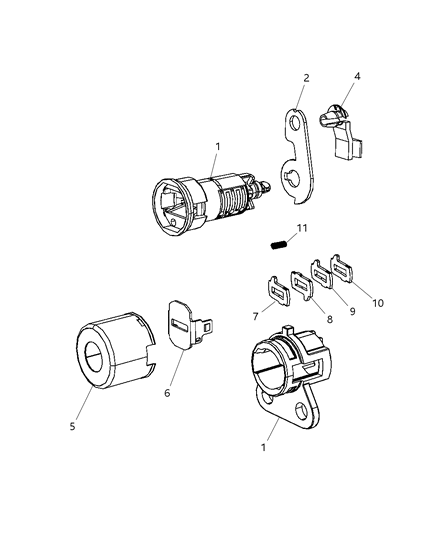 2018 Ram 4500 Front Door Lock Cylinders Diagram