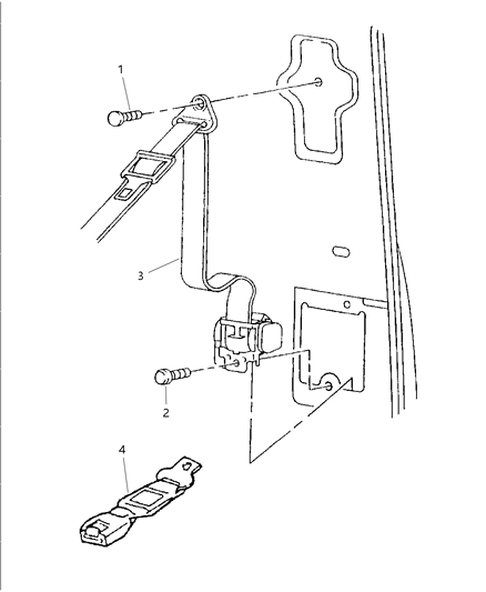 1997 Dodge Ram 3500 Belts - Shoulder Bench And 40/20/40 Seating Diagram
