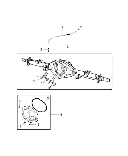 2019 Ram 3500 Pickup Axle Housing And Vent, Rear Diagram
