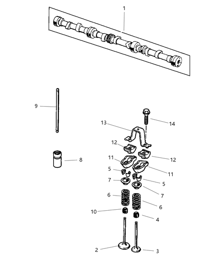 2003 Jeep Grand Cherokee Camshaft & Valves Diagram 1 - Thumbnail