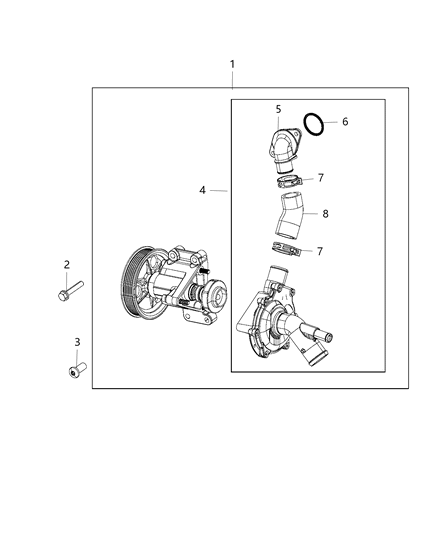 2016 Jeep Renegade Water Pump & Related Parts Diagram 1 - Thumbnail