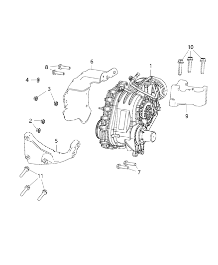 2014 Dodge Journey Power Transfer Unit Mounting Diagram 1 - Thumbnail