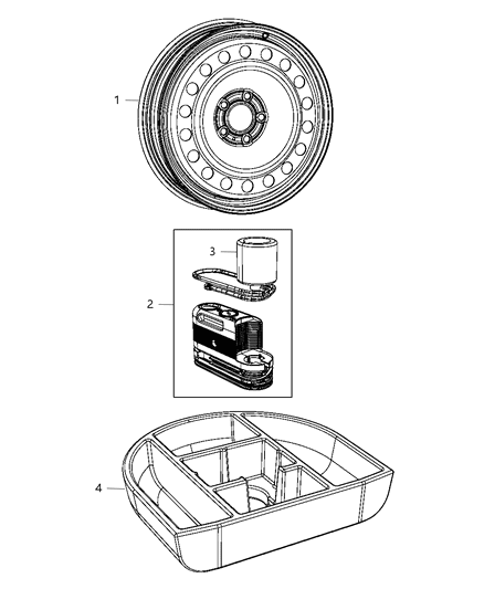 2012 Dodge Dart Support Load Floor Diagram for 4726281AB
