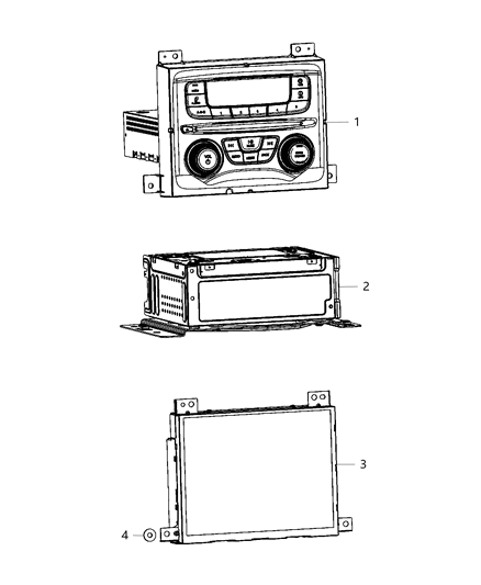 2015 Dodge Dart Display Unit Diagram for 5091143AE