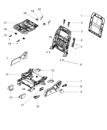 2013 Dodge Journey Flange, Front Outer Passenger Side Diagram for 1KF73DX9AA