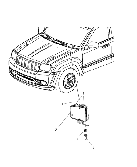 2009 Jeep Grand Cherokee Control Module Diagram for 68037915AB
