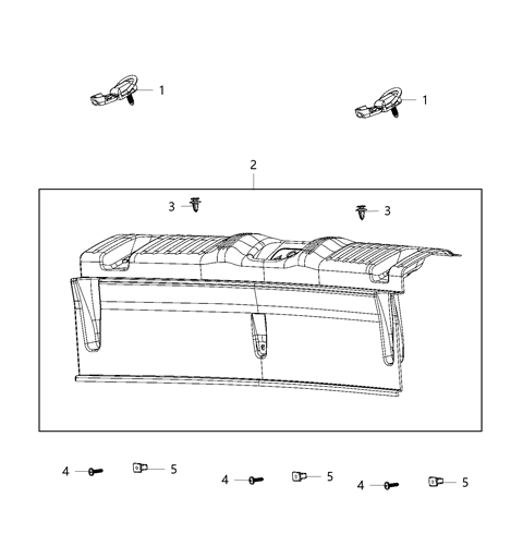 2021 Jeep Compass Rear Cab Trim Panel Diagram