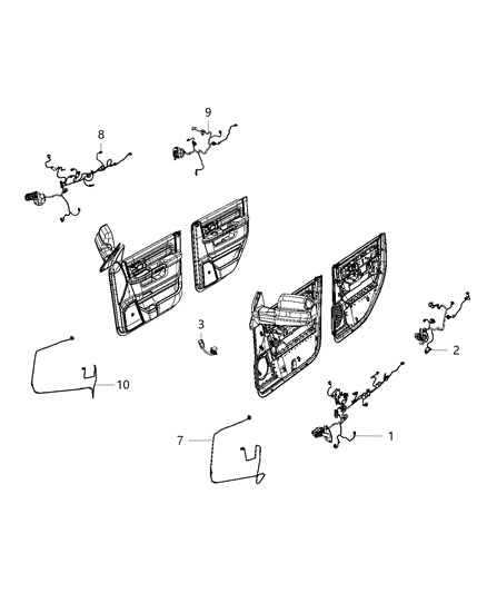 2020 Ram 3500 Cab Chassis Wiring - Door & Liftgate Diagram