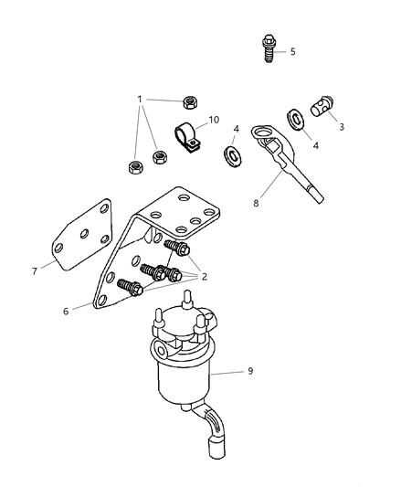 2002 Dodge Ram 3500 Regular Cab Fuel Accessories Diagram