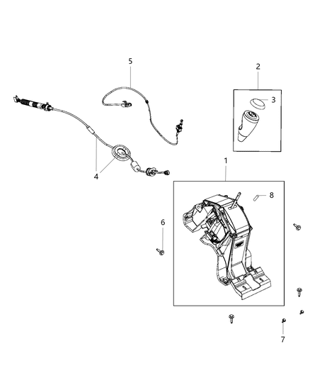 2014 Jeep Compass Shifter Transmission Diagram for 68186149AB