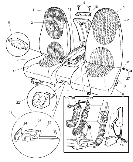 1997 Dodge Dakota Cover And Pad Cushion Diagram for QT841AZAA