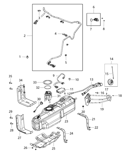 2014 Ram 4500 Energy Absorber Nut, Rear Diagram for 6507010AA