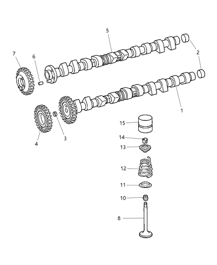 2004 Dodge Sprinter 2500 Camshaft Diagram for 5117371AA