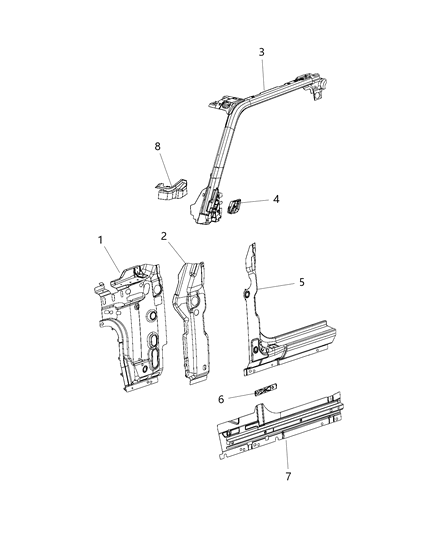 2018 Jeep Wrangler All-new Model Aperture Panel Diagram 1 - Thumbnail