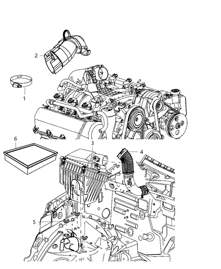 2011 Jeep Liberty Air Cleaner Diagram 2 - Thumbnail
