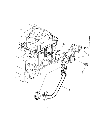1997 Chrysler Cirrus EGR Valve Diagram for 4287821