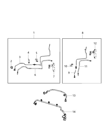 2020 Jeep Wrangler Tube Vapor Diagram for 52030492AA