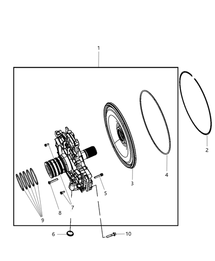 2009 Jeep Commander Oil Pump & Related Parts Diagram 1 - Thumbnail