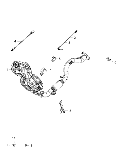 2018 Jeep Compass Oxygen Sensors & Exhaust Diagram 2 - Thumbnail
