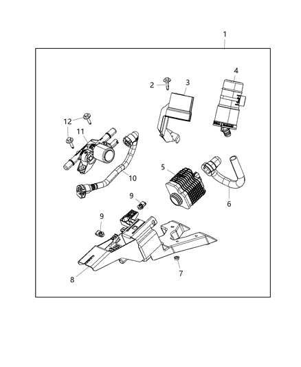 2021 Jeep Wrangler Vacuum Canister & Leak Detection Pump Diagram 1 - Thumbnail