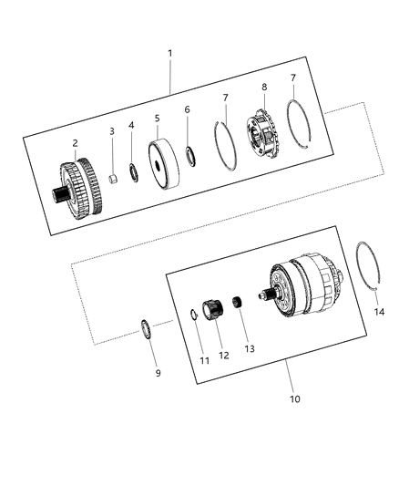 2009 Dodge Journey Gear Train - Underdrive Compounder Diagram 3 - Thumbnail