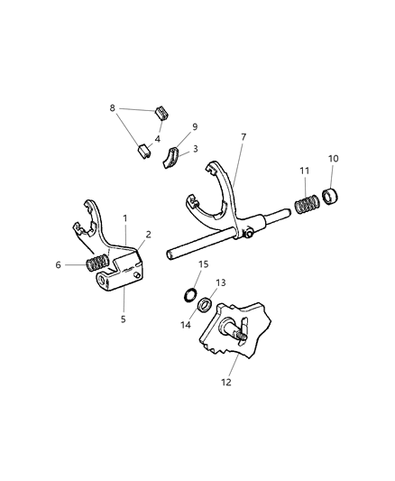 2012 Ram 1500 Fork Range Diagram for 5103300AB