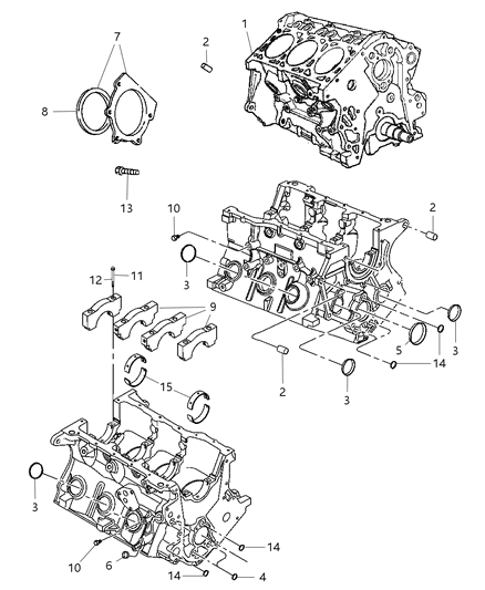 2010 Dodge Grand Caravan Engine Cylinder Block & Hardware Diagram 2 - Thumbnail