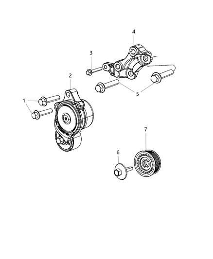2020 Jeep Grand Cherokee Pulley & Related Parts Diagram 2 - Thumbnail