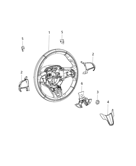 2017 Chrysler 200 Steering Wheel Assembly Diagram 1 - Thumbnail
