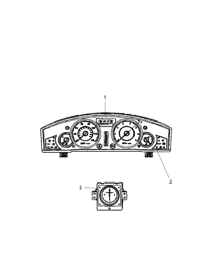 2011 Chrysler 300 Mask And Lens Instrument Cluster Diagram for 68330917AA