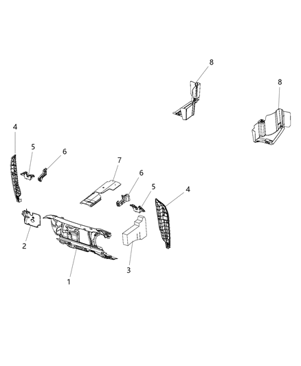 2017 Chrysler 200 Silencers of Body - Sheet Metal Except Doors Diagram