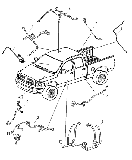 2007 Dodge Ram 3500 Cab Chassis Wiring Body Front Diagram