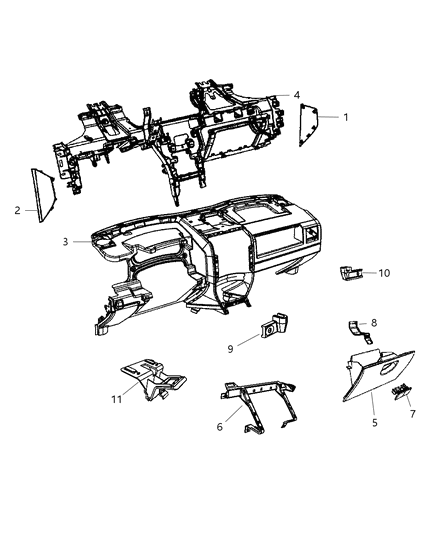 2008 Jeep Compass Instrument Panel & Structure of Electrical Diagram