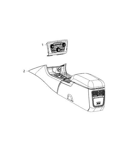 2020 Dodge Charger Switches - Heater & A/C Diagram 1 - Thumbnail