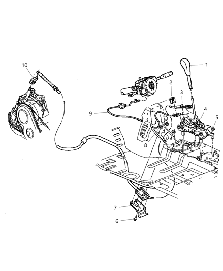 2001 Chrysler PT Cruiser Knob Diagram for TP031L8AA
