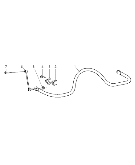 2009 Jeep Commander Stabilizer Bar - Rear Diagram
