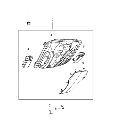2020 Chrysler Pacifica Bezel, Upper Diagram for 6BN93PD2AA