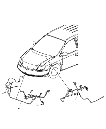 2007 Chrysler Pacifica Wiring Front End Lighting Diagram for 4869853AD