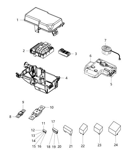2014 Dodge Dart Mini Fuse, Tan Diagram for ATM5