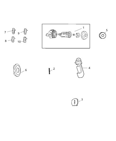 2011 Chrysler 300 Front Door Lock Cylinders Diagram