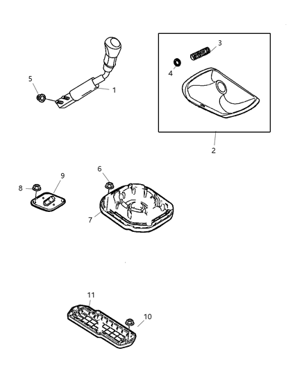 2002 Jeep Liberty Gear Shift Controls Diagram 2 - Thumbnail