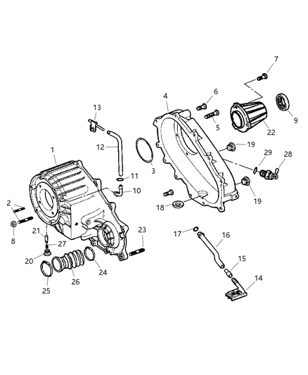 2004 Dodge Ram 1500 Case , Transfer & Related Parts Diagram 1 - Thumbnail