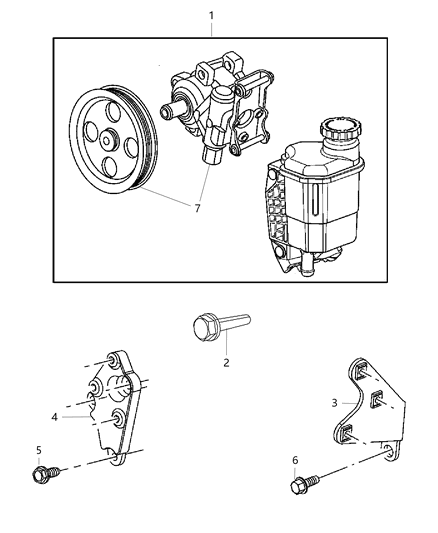 2008 Dodge Ram 3500 Power Steering Pump Diagram for 52013979AD