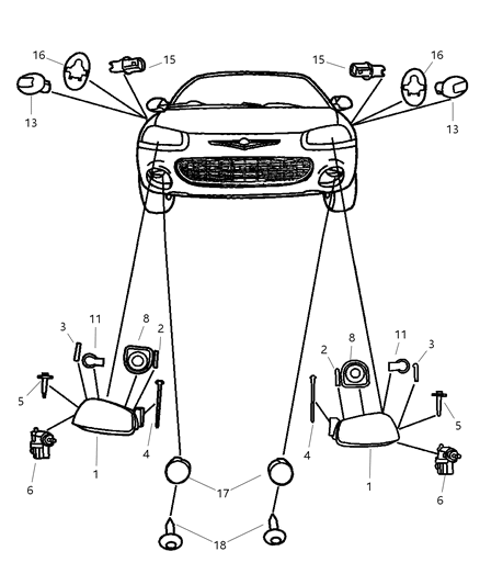 2003 Chrysler Sebring Socket Diagram for 4805485AA