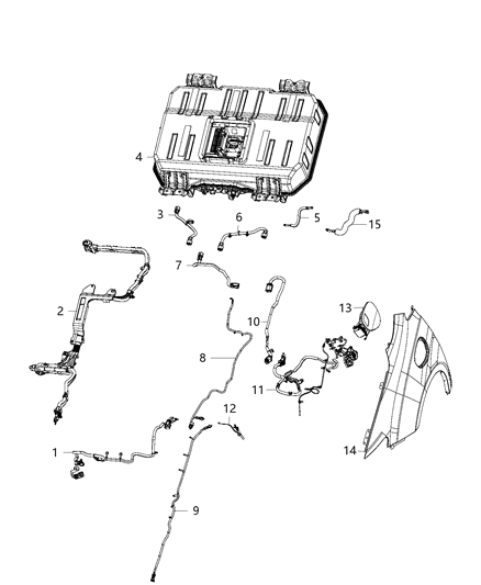 2020 Chrysler Voyager Related Parts, Hybrid Battery Diagram 1 - Thumbnail