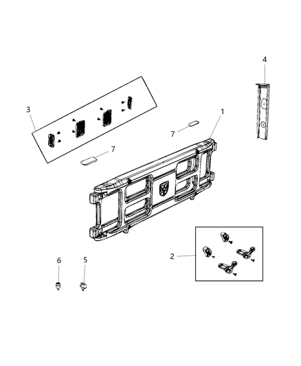 2019 Ram 1500 Classic Ram Box Divider / Extender Diagram