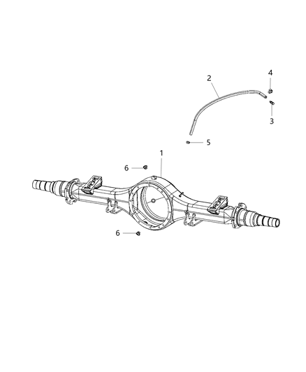 2019 Ram 5500 Axle Housing And Vent, Rear Diagram